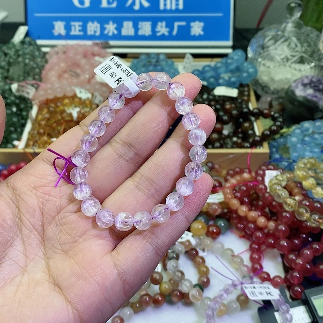 锂辉石手链未镶嵌蕾紫锂辉8