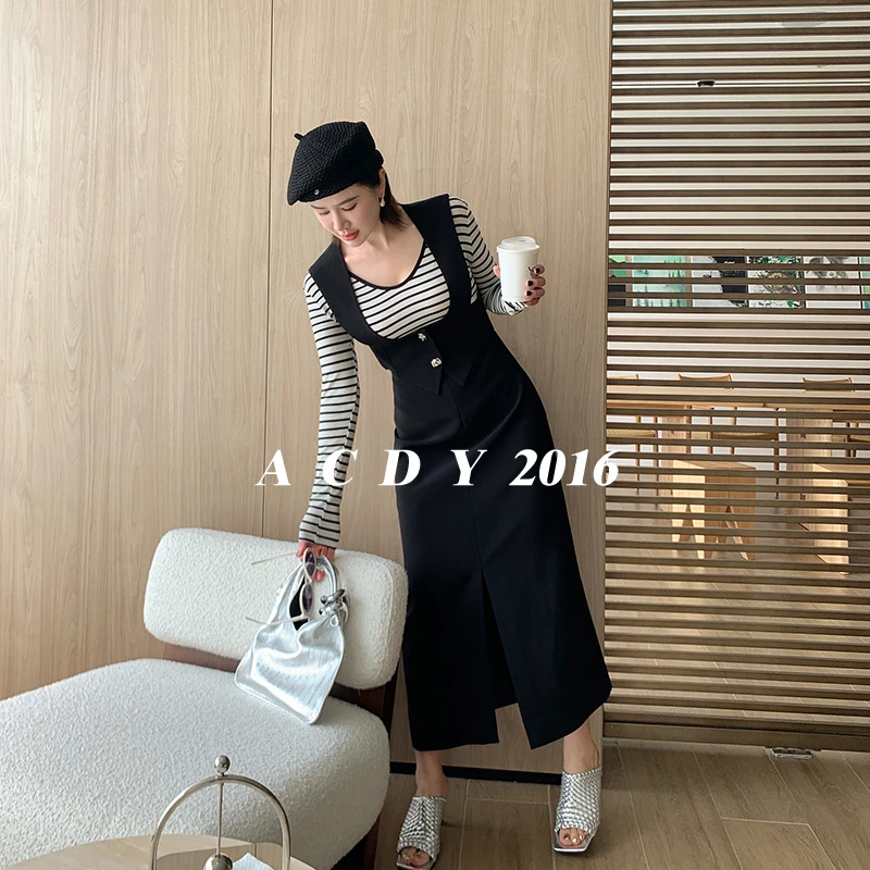 ACDY 【心动讯号】春季新时尚套装女气质连衣裙两件套5DCTZ25760