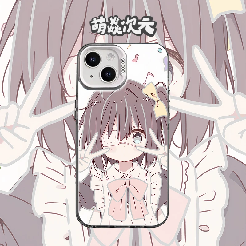 小鸟游六花线条适用苹果华为VIVO小米OPPO动漫二次元彩银手机壳