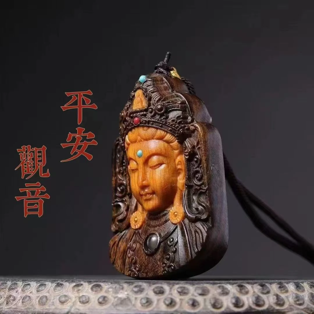增香沉香木QL69度母精品吊坠（无礼盒）