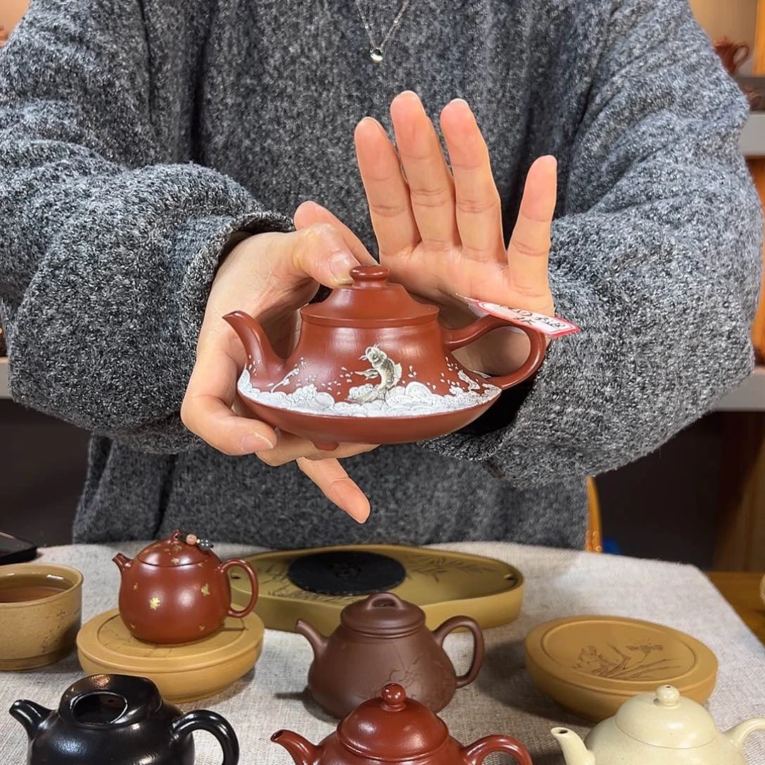 紫砂茶壶无***、云炉 160cc 朱泥