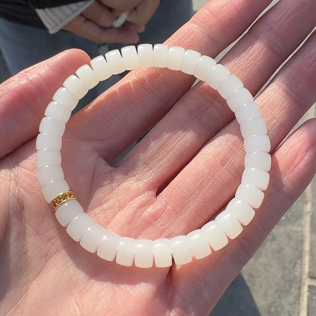 和田玉手串未镶嵌29福哥卡7左右