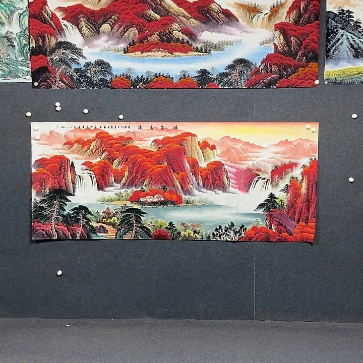 国画小八尺山水一幅