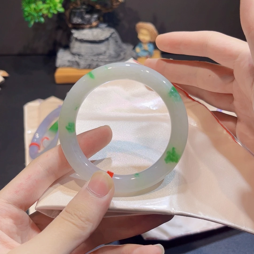 未镶嵌手镯翡翠翡翠手镯53圈口