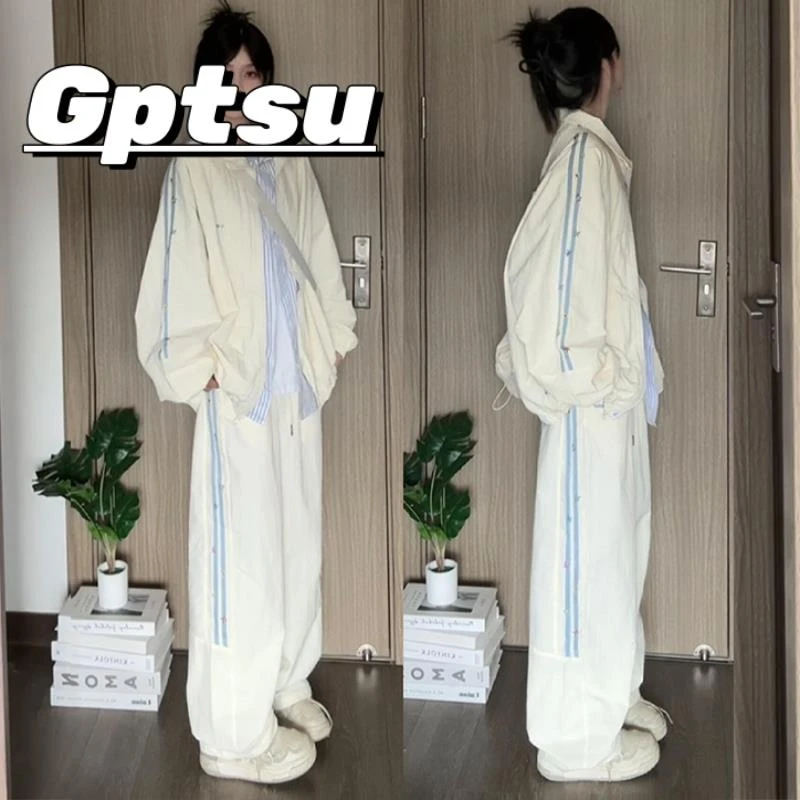 GPTSu学院风运动套装女春季宽松显瘦韩版时尚开衫卫衣休闲两件套