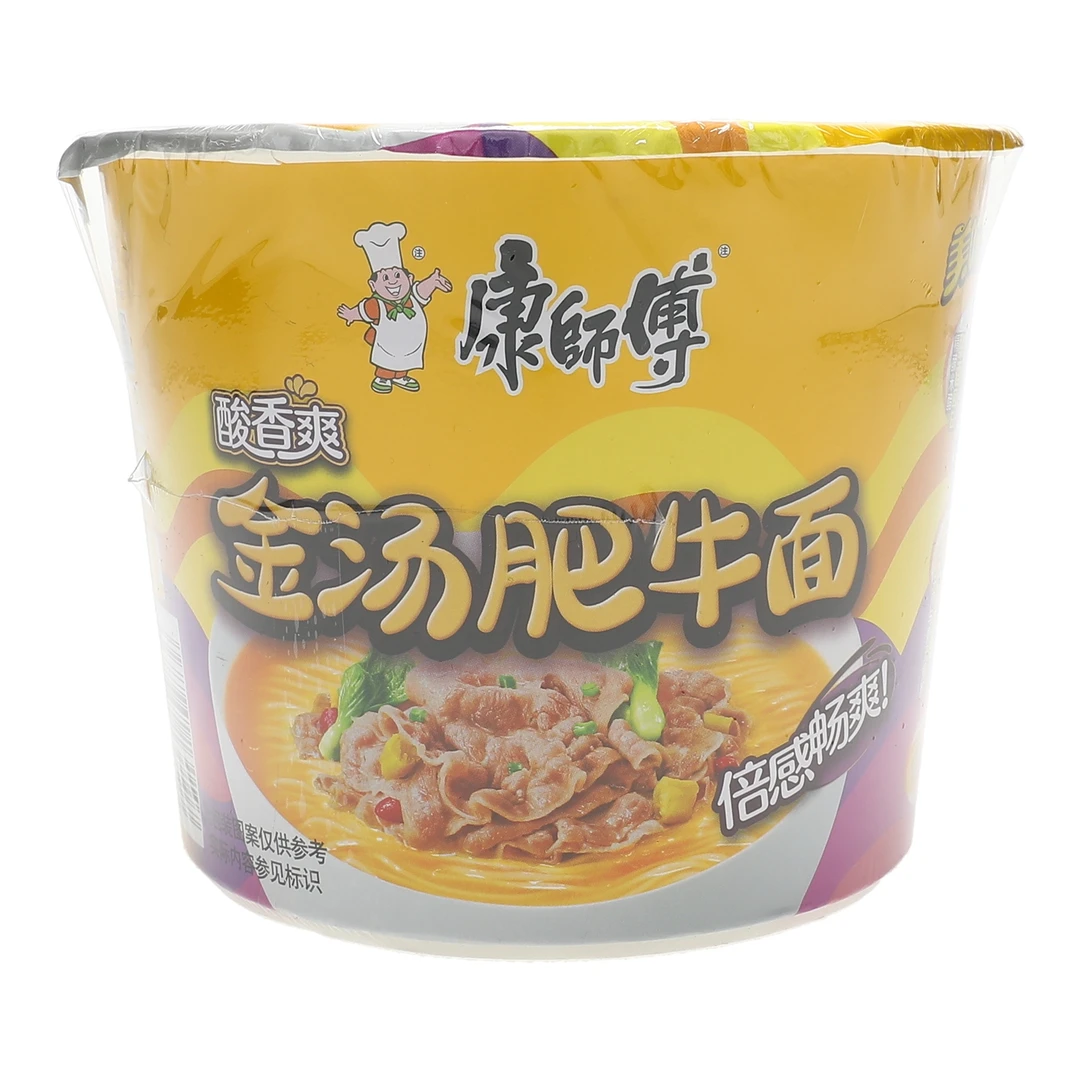 康师傅酸香爽金汤肥牛面110g