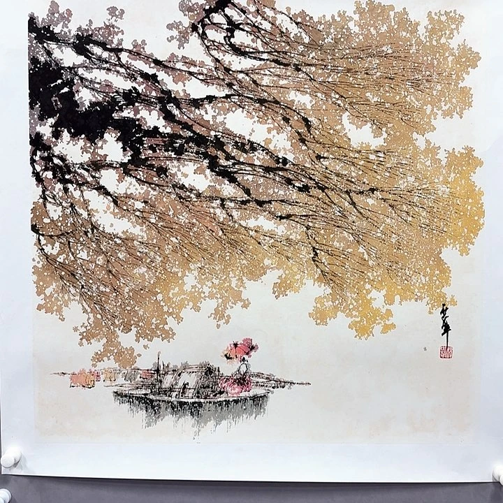 国画亲笔手绘放心去藏