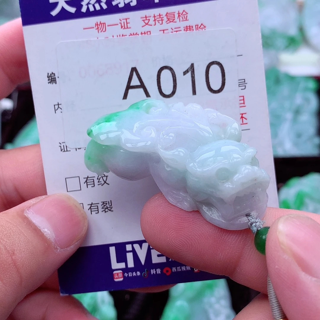 翡翠未镶嵌吊坠(不含链)