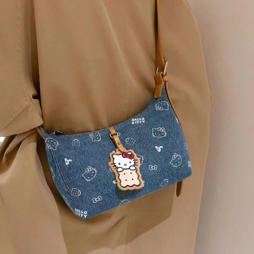 HelloKitty凯蒂猫印花腋下时尚百搭女士斜挎包轻奢质感手提单肩包