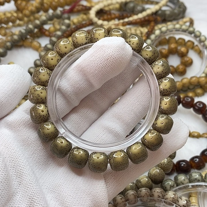 星月菩提手串a4糯冰石玉料黄金瞳眼睛