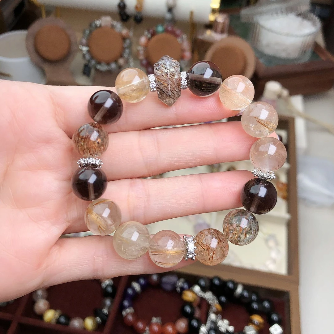 【金牛/摩羯/处女】土象星座·天然水晶手串·金发晶（多样性发货）