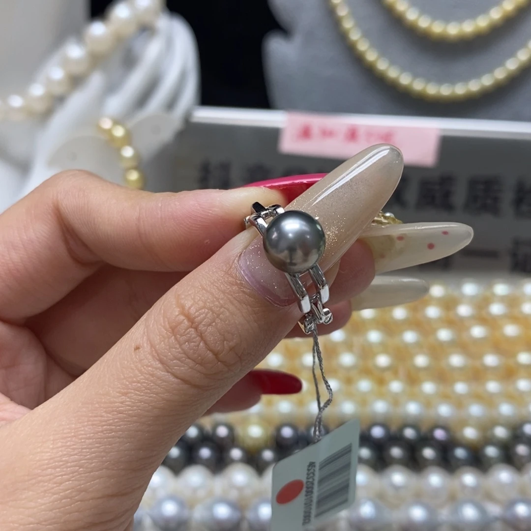 海水珍珠戒指银S925镶嵌