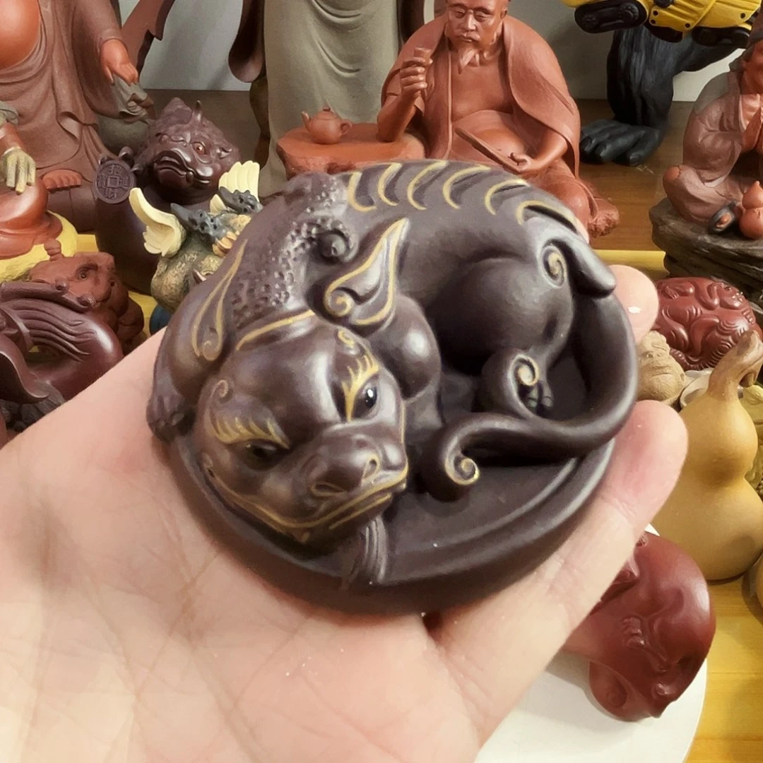 紫砂茶宠L****Z貔貅24K描金