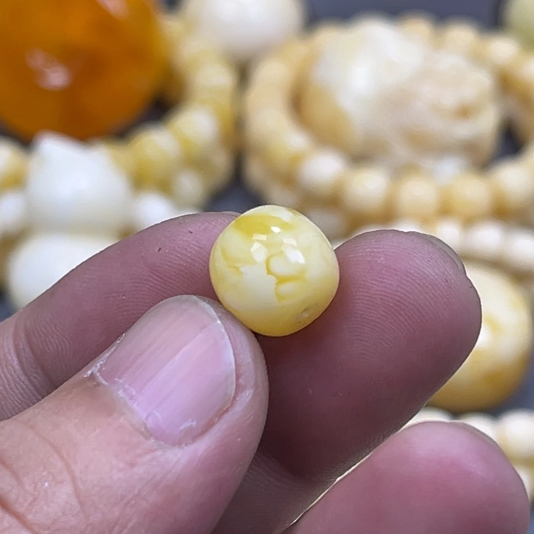 众***团琥珀未镶嵌手串老邢珠11mm