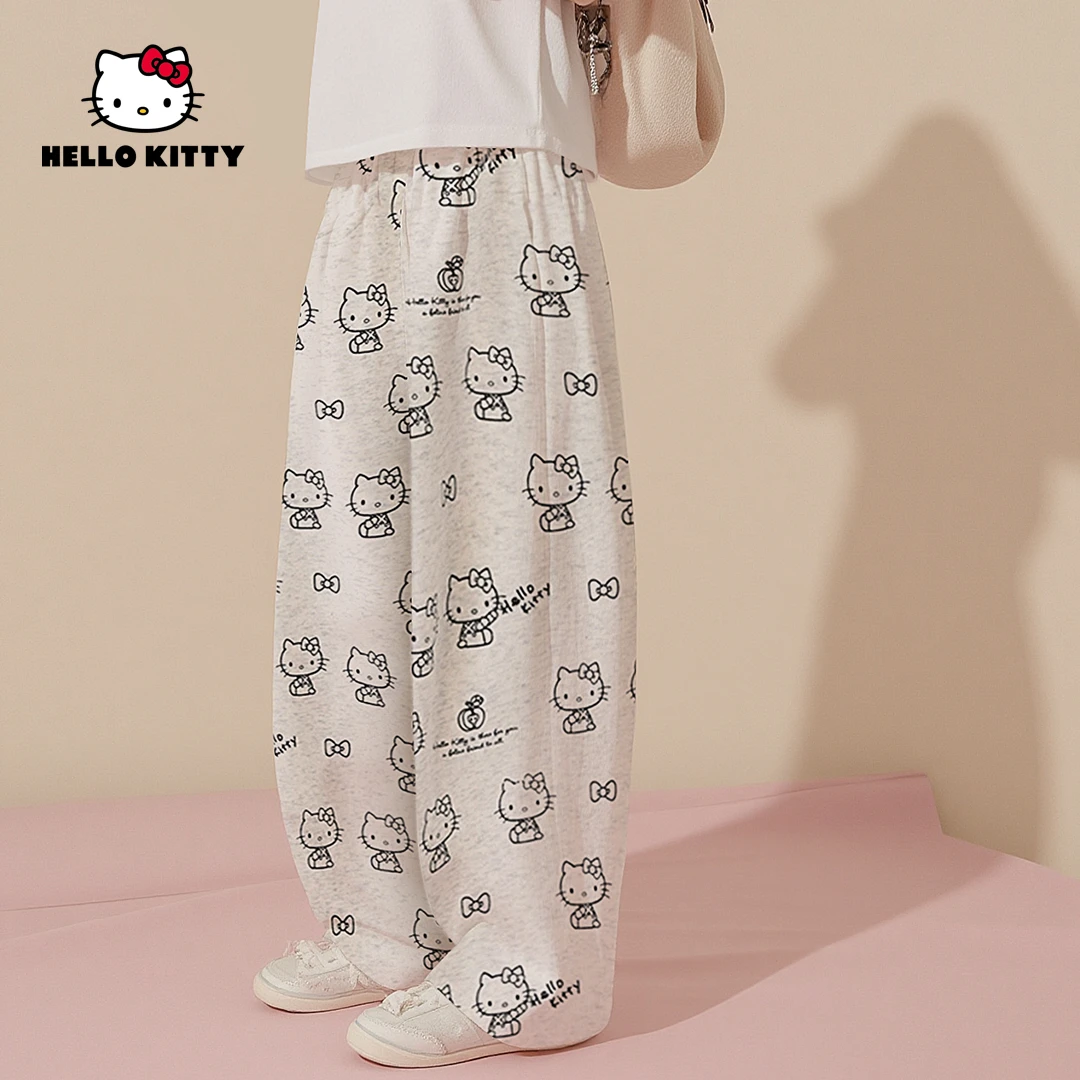 AD HelloKitty春季新款女童满印卡通休闲裤中大童长裤AC5124JM030