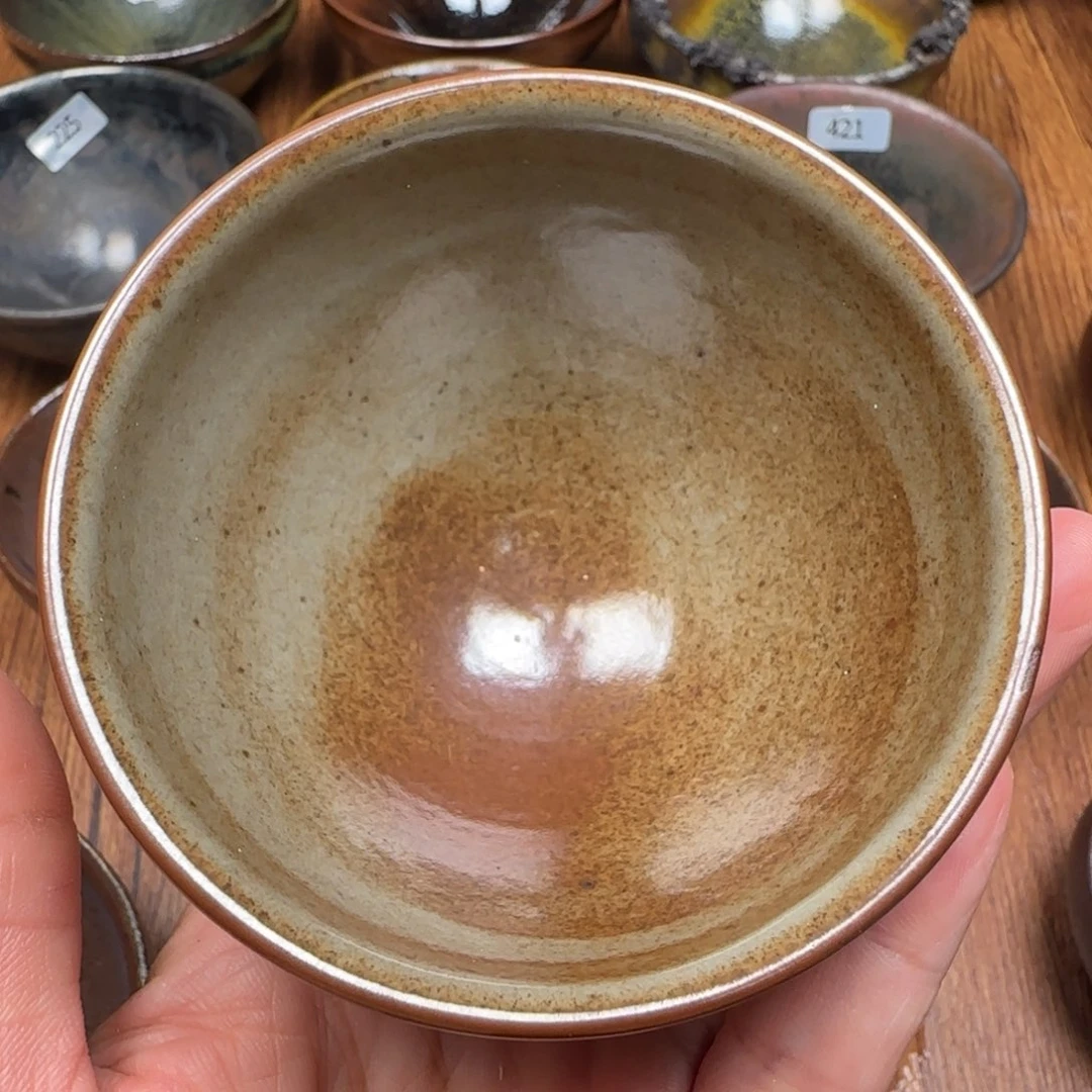 柴烧建盏茶盏茶杯470