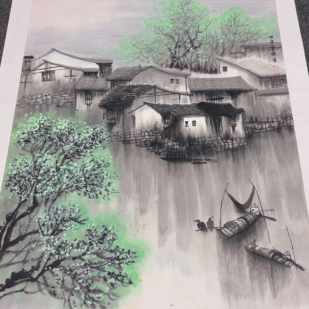 国画2.7平尺纯手绘国画作品