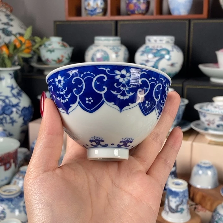 杯折葵非器宝相如意鸡心杯