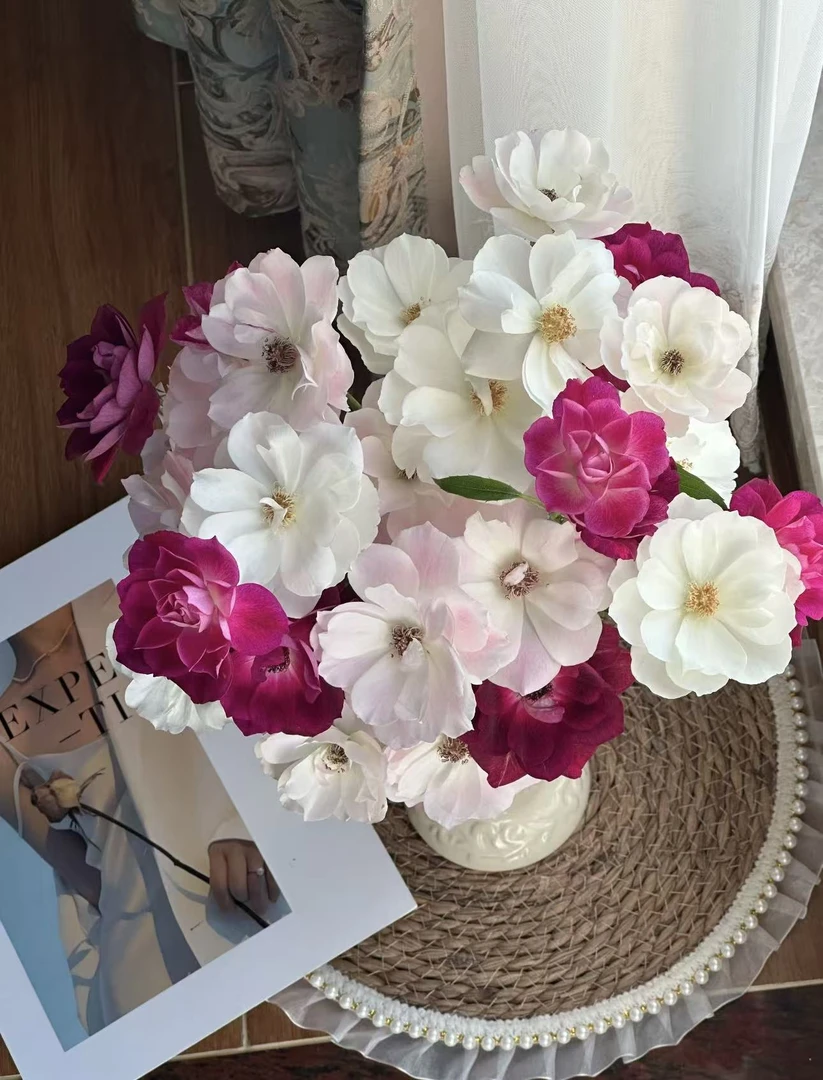 【陌上花开】混色冰山10支-稀有多头玫瑰（注意带包装醒花哦~）