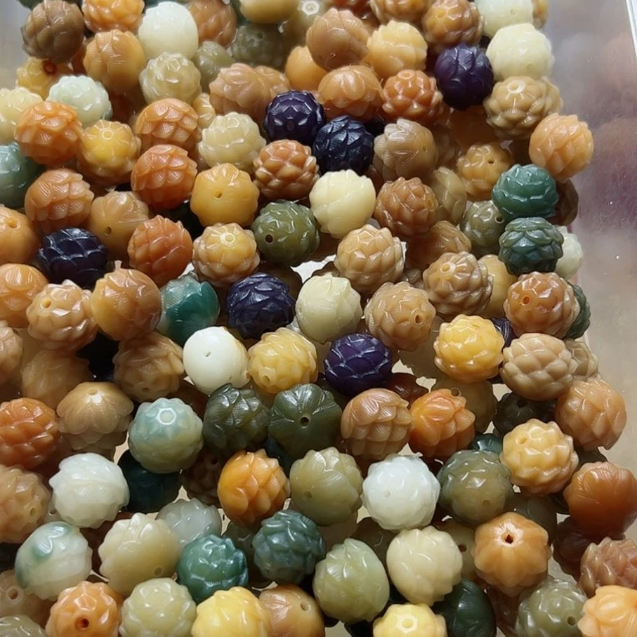 菩提根16mm精品大莲花15颗文玩雕刻手工DIY