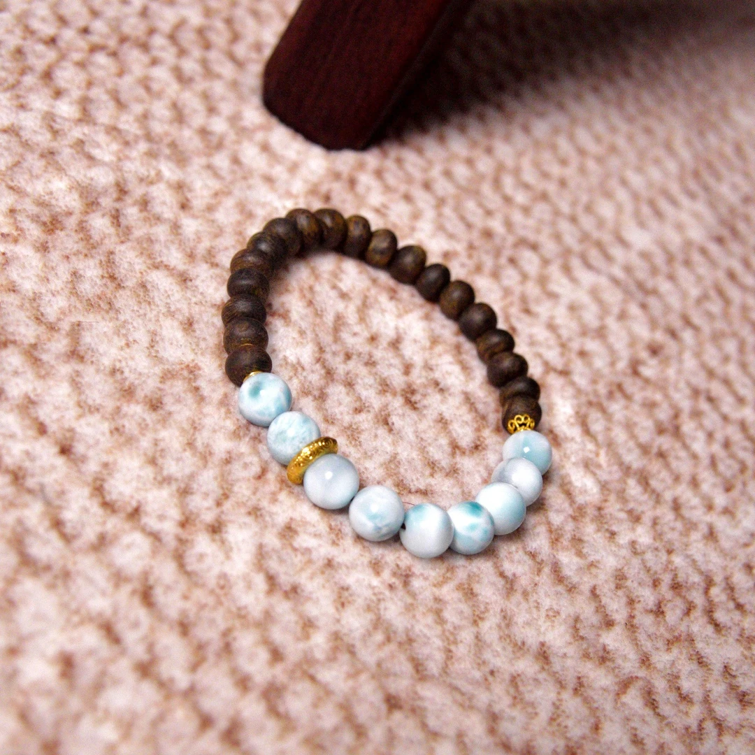 【沉水级】奇楠沉香算盘珠单圈手串 八 XK240102