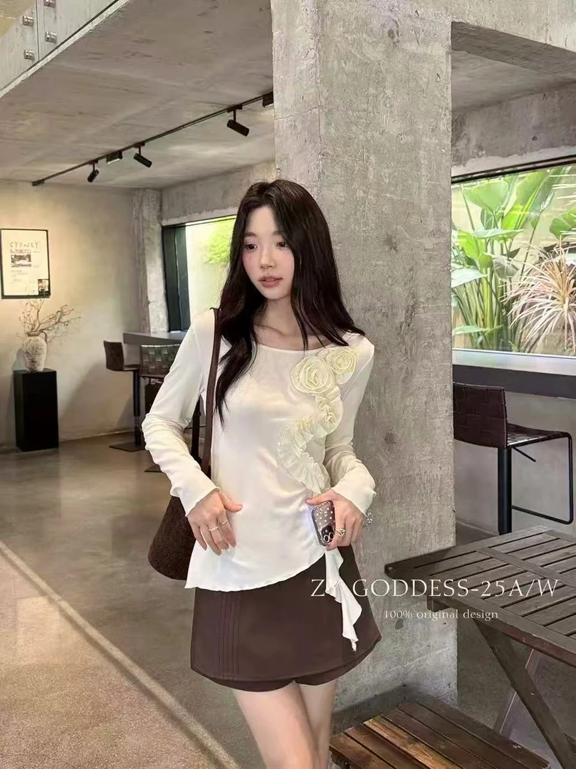 T恤内搭常规款泡泡袖LMM*8869