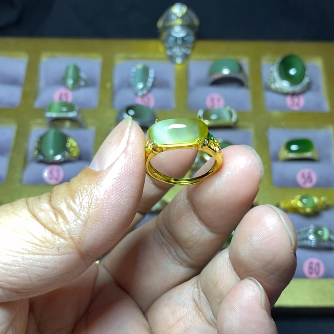 和田玉（碧玉）戒指未镶嵌