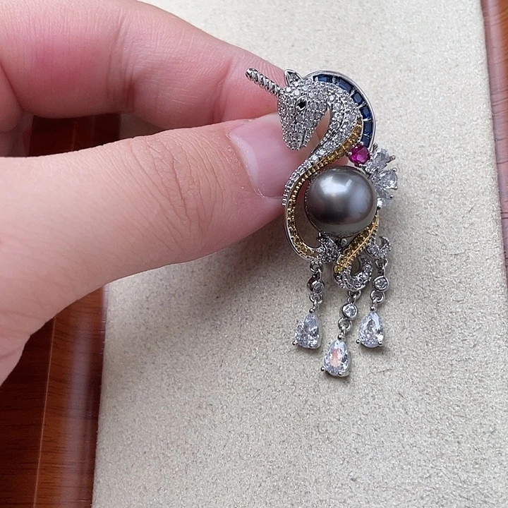 合金吊坠(不含链)海水珍珠