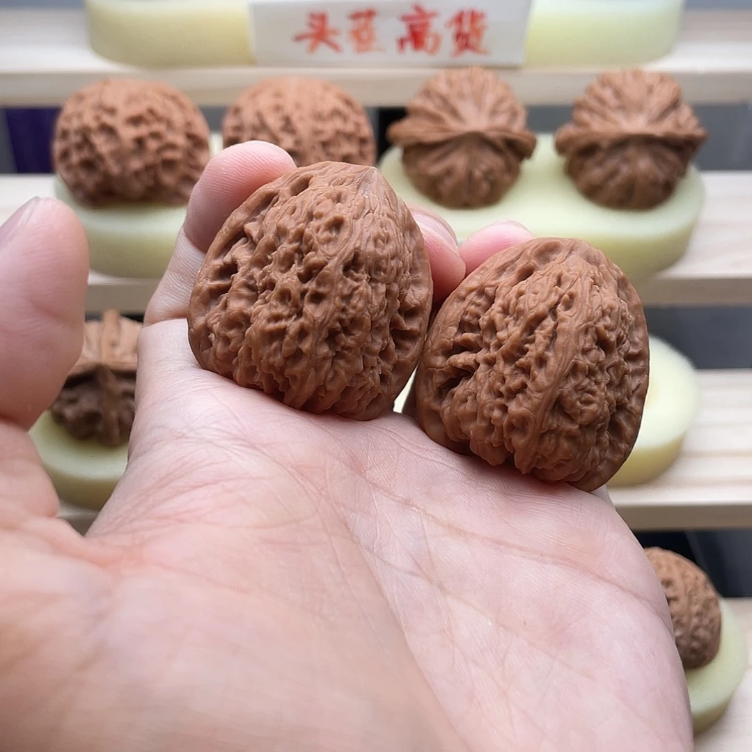 吊坠文玩核桃37全品南疆石边肚同尺