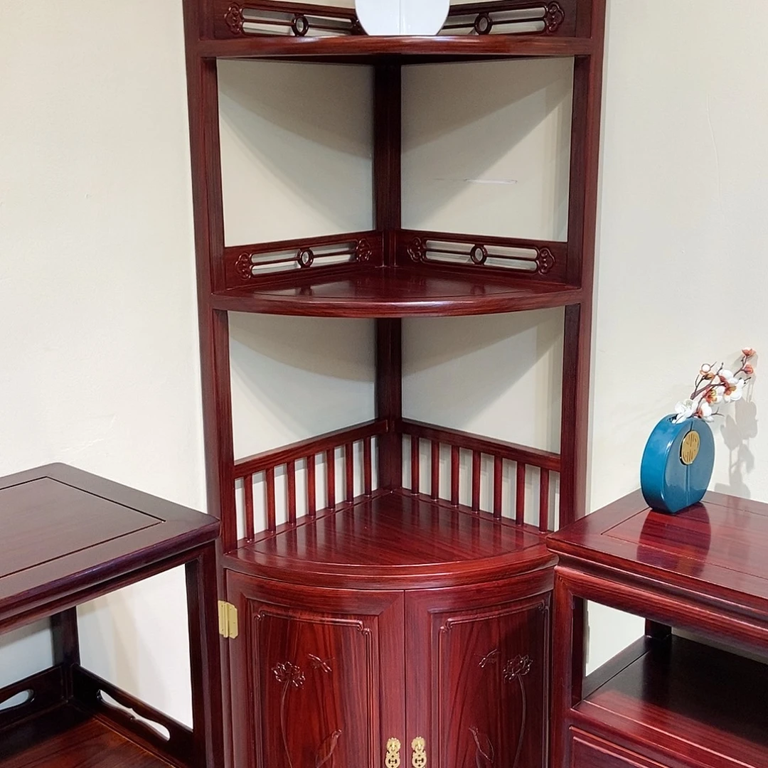 黑酸枝木类成套家具角柜