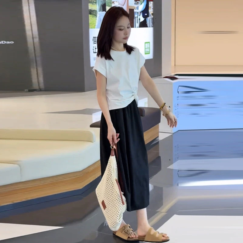 2025超火夏装一整套ootd穿搭气质巨好看的裙子女短袖休闲套装