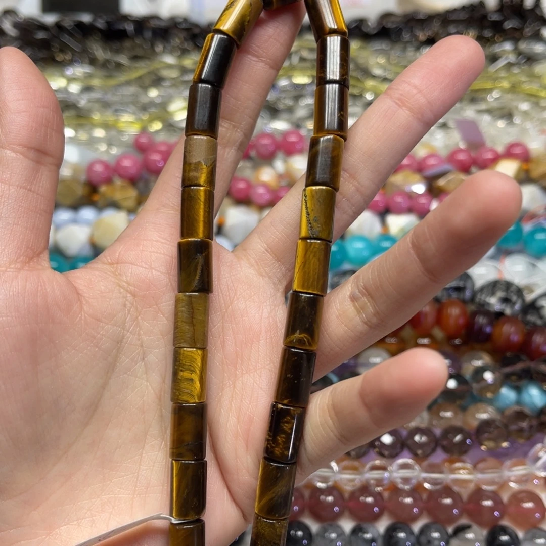 玛瑙/玉髓散珠天然虎眼卡8✖️12长条38厘米