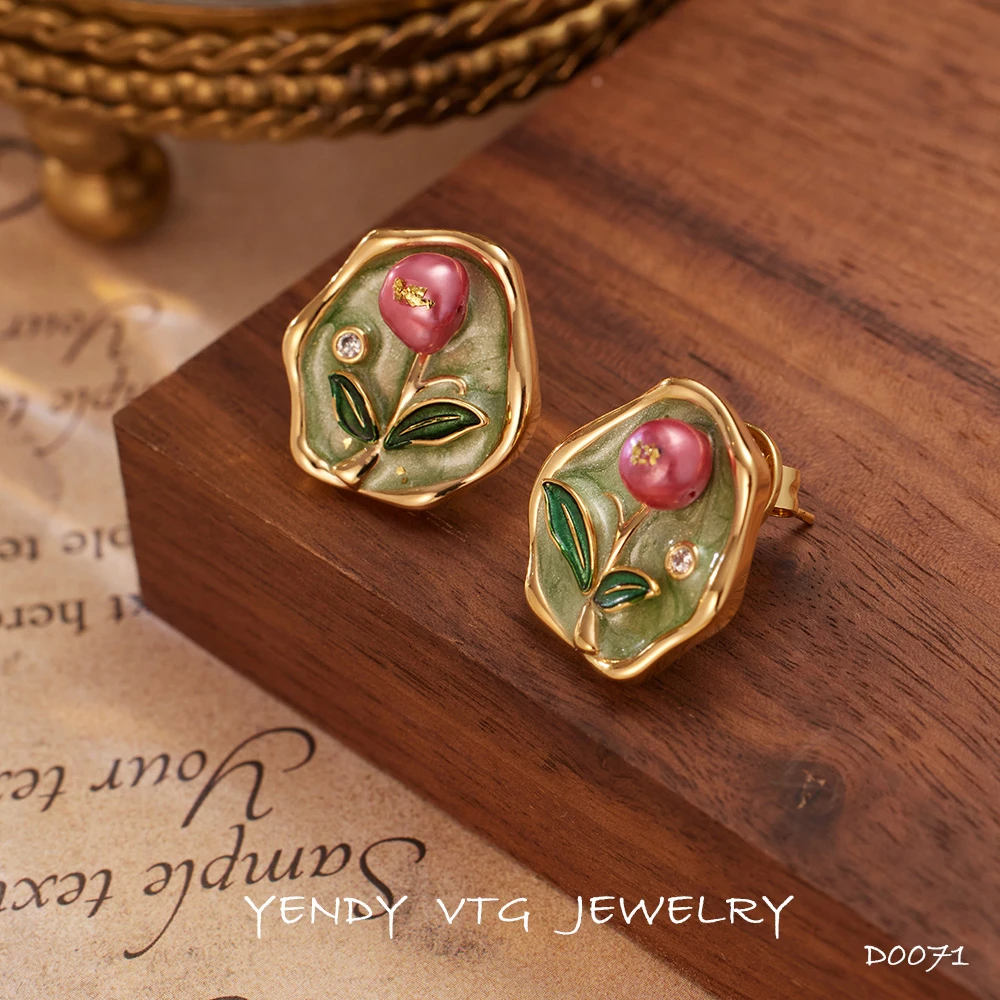 铜合金耳饰 D0071「维纳斯的园冶」FELANNA 翡安娜 西♠定制 耳钉