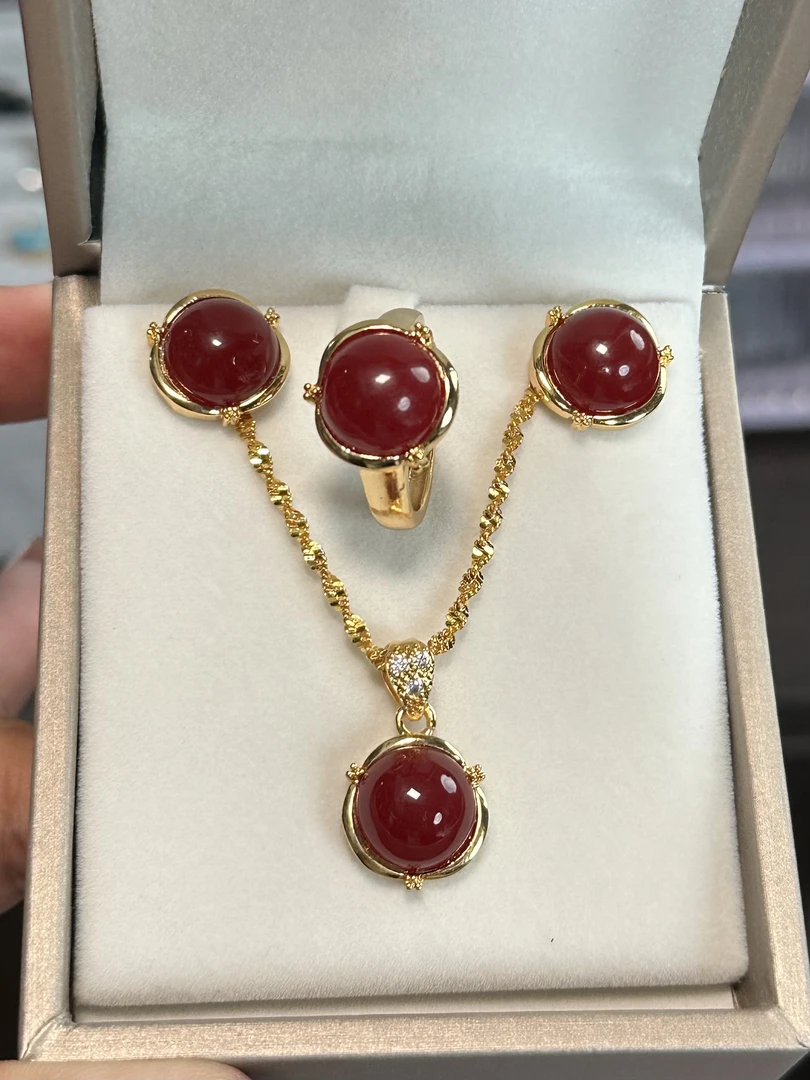 铜合金项链 新款百搭款民族风项链 藏式三件套