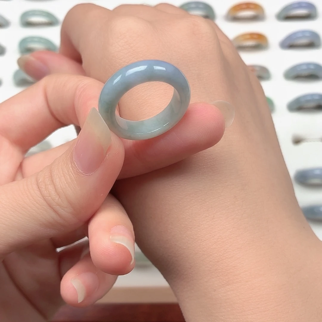 未镶嵌戒指翡翠圈口13