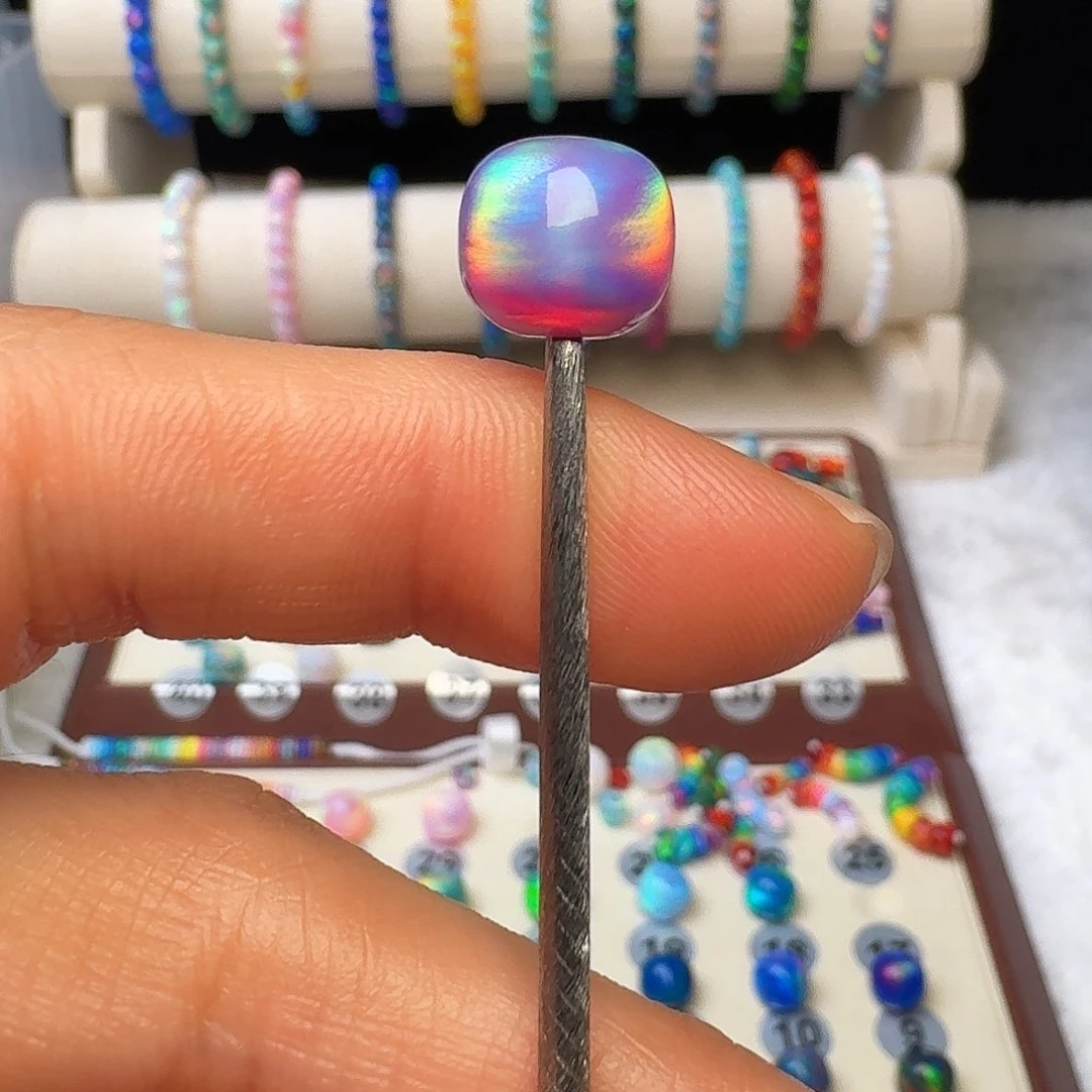 树脂制品人造欧泊卡10老型梵高紫单颗