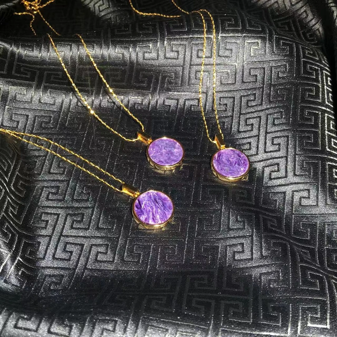 925银皮质银制品 银饰颈饰紫龙圆牌多样性发货只发其一ZLJ-JS003