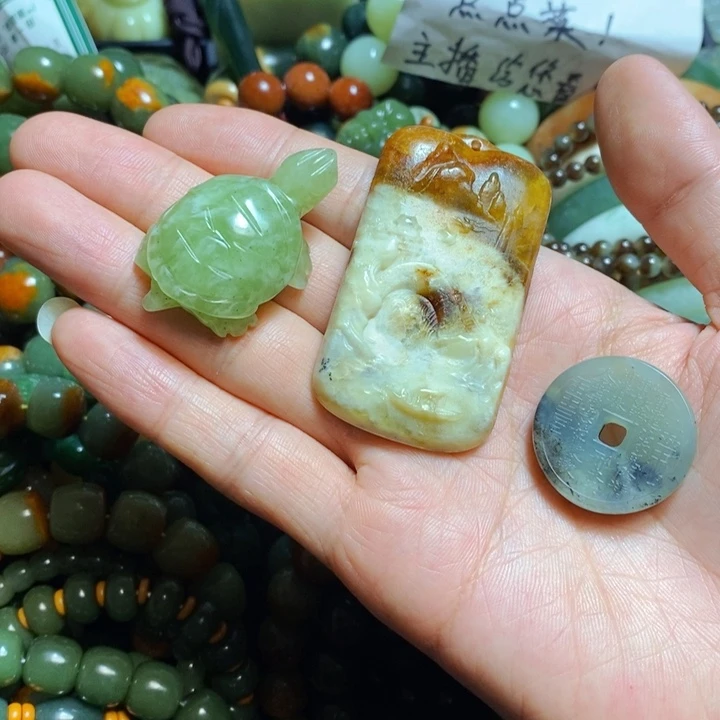 蛇纹石玉发饰未镶嵌