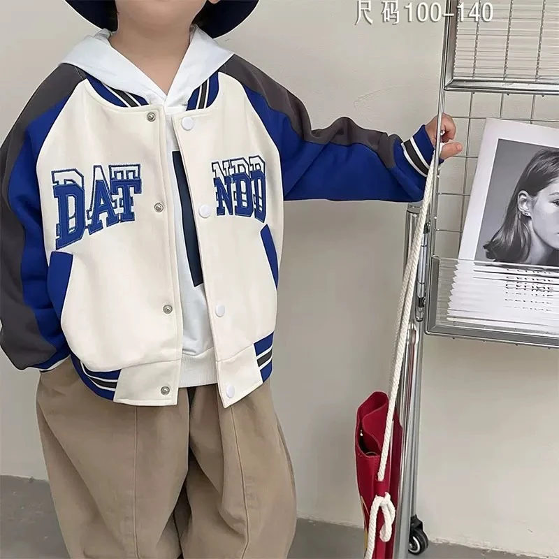 4323男女童休闲时尚潮流百搭洋气秋季棒球服