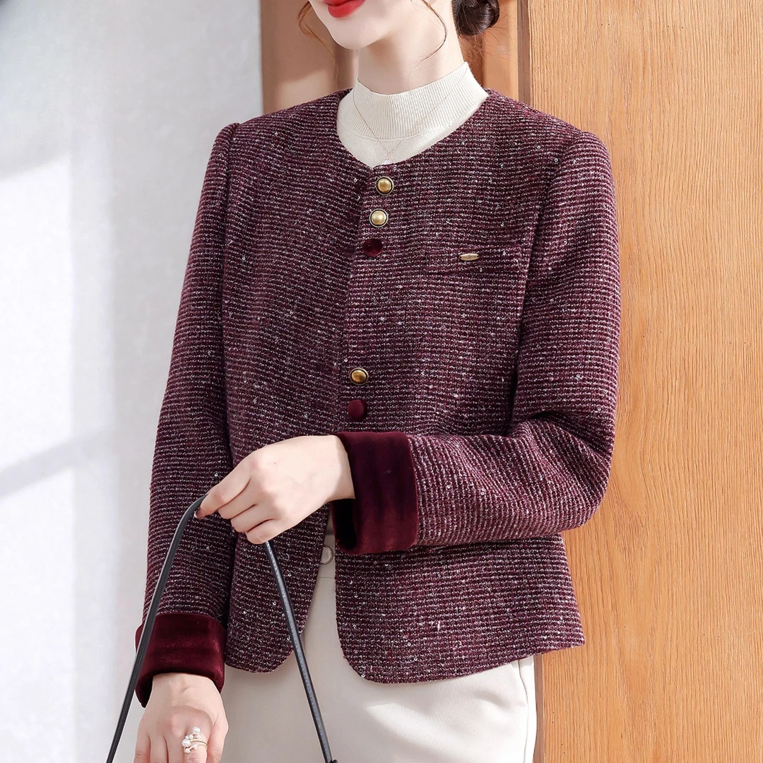 妈妈秋装高贵减龄小香风气质外套2025新款中老年女装春秋上衣夹克