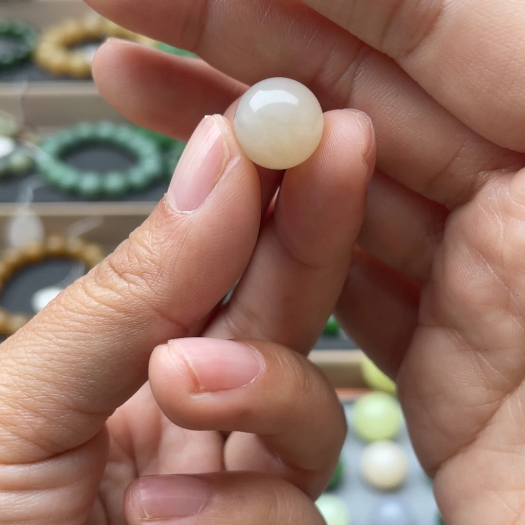 和田玉未镶嵌手链12藕粉