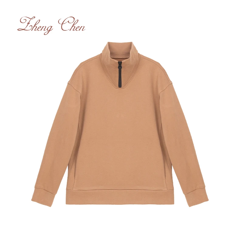 棉羊绒混纺加绒休闲卫衣C-W95872