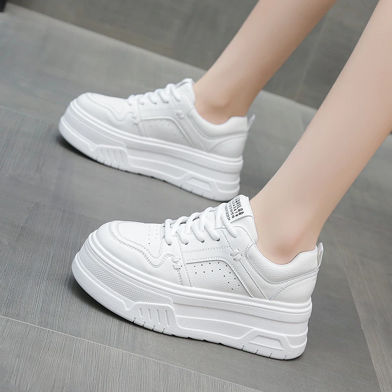 增高6厘米厚底小白鞋女2025年春季新款时尚百搭松糕运动休闲鞋女