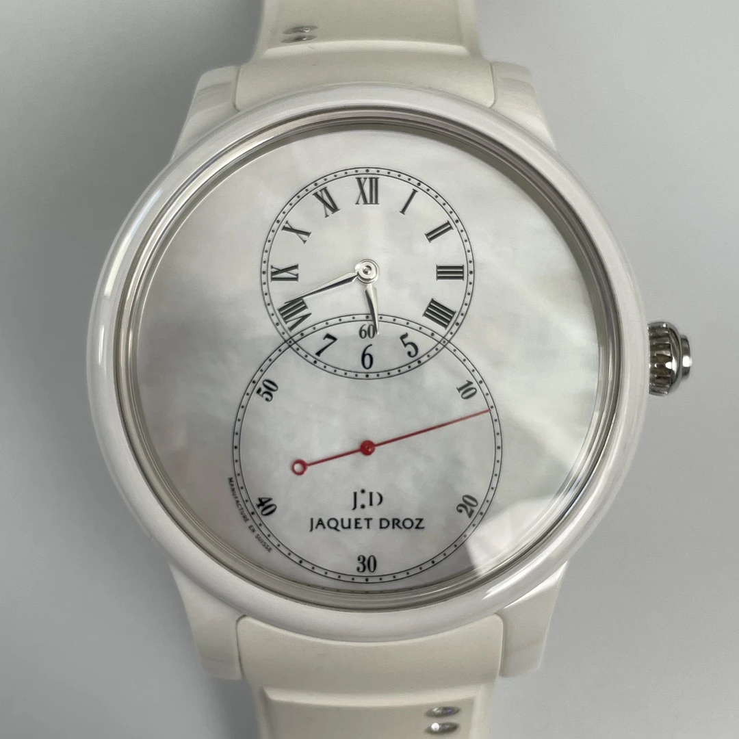 99新  雅克德罗/大秒针系列/白珍珠母贝盘/自动机芯44mm/单表全原