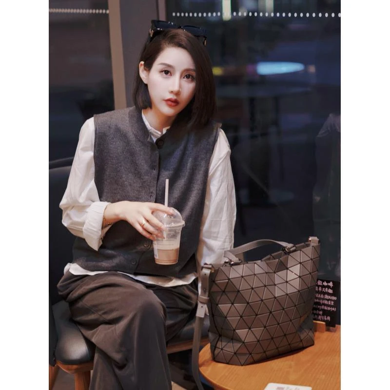 菱形闲款女士包包通勤包经典单肩菱格格纹肩包