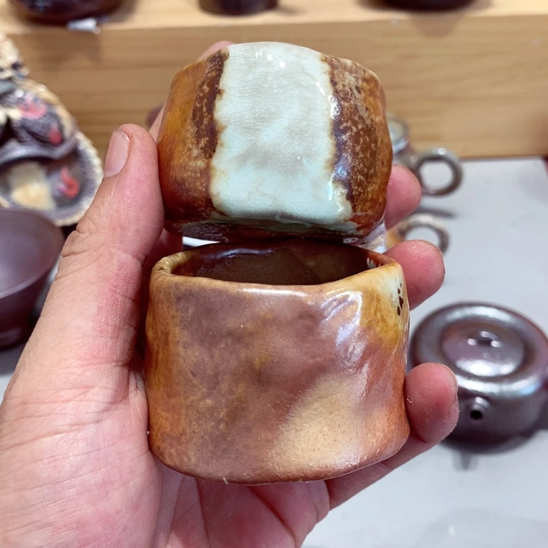 柴烧茶具陶瓷杯子