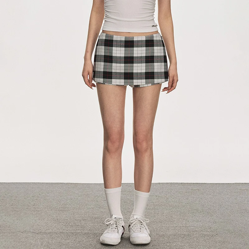 anna aneae高腰裙裤半身裙女夏季韩版显瘦百搭防走光两穿a字短裙