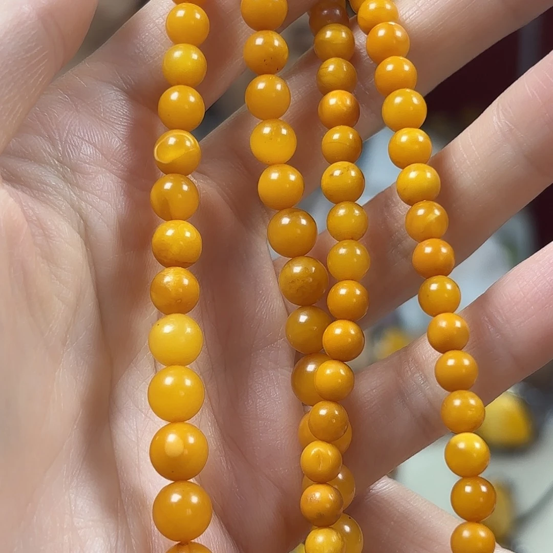 未镶嵌颈饰蜜蜡项链