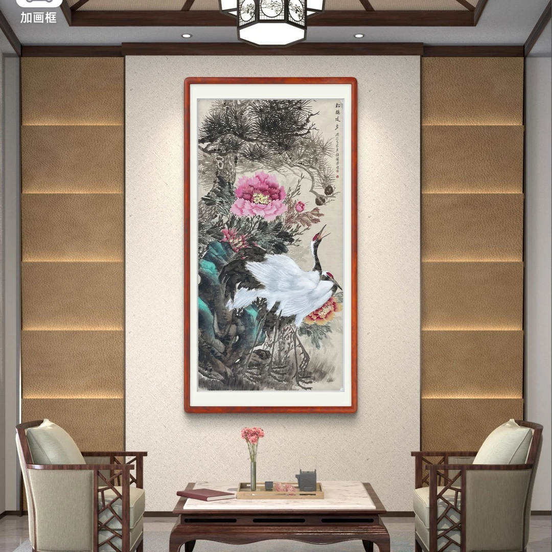 许国营老师-精品花鸟松鹤图(四尺)