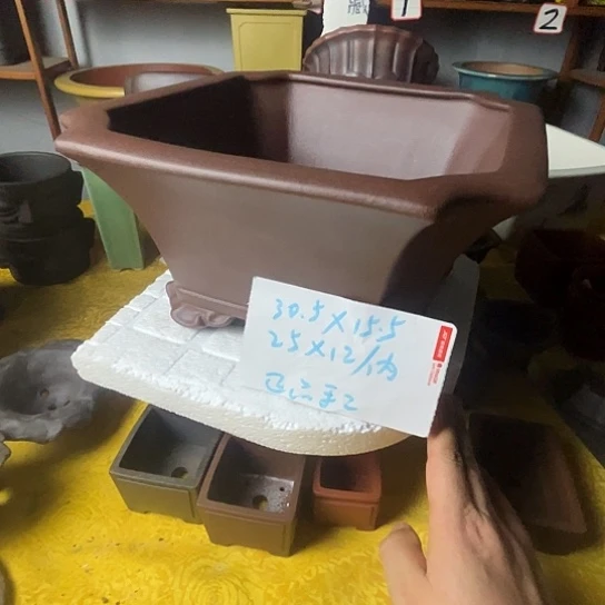 宜兴紫砂手工花盆